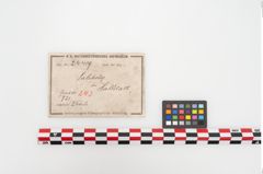 Etikett zu Bronzebrillenfibel (NHMW-PRAE-024419)